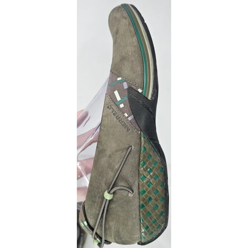 Merrell Elles Bungee Cord Ortholite Gray Suede Women’s Sz 7.5 Slip On Shoes